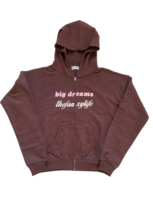 Big Dreams 2 Zip Hoodie brown