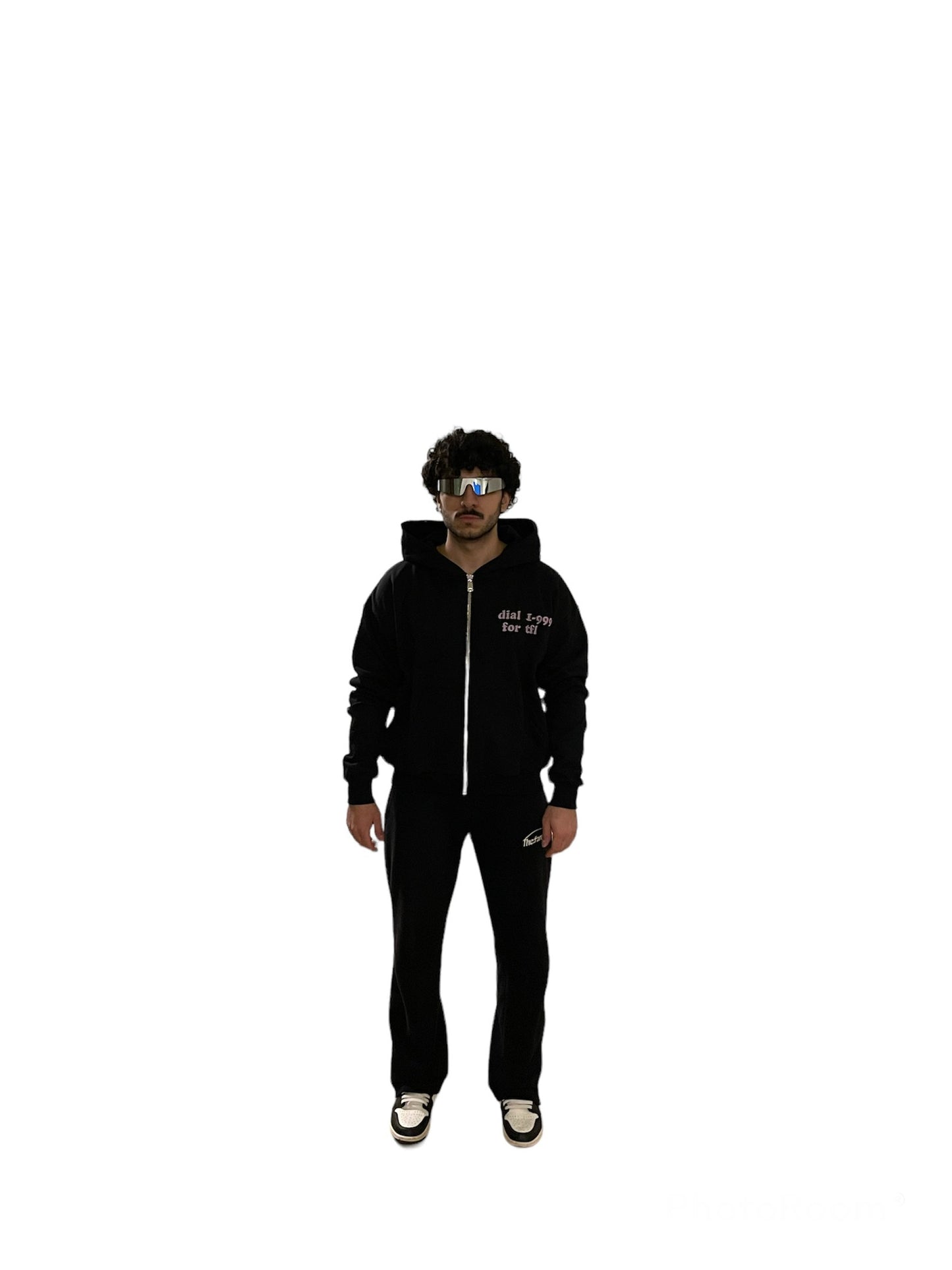 1-999 Zip Hoodie Black