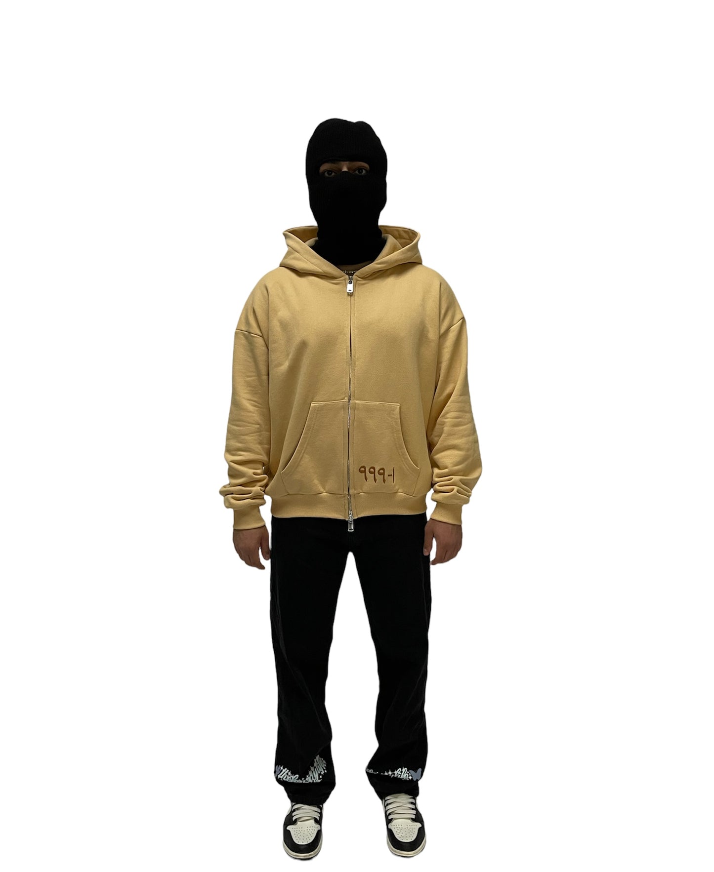 1-999 Zip Hoodie Beige