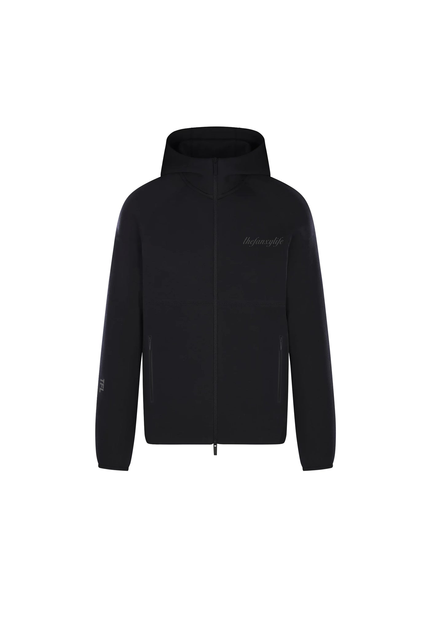 Thefanxylife Black on Black Fleece Jacke