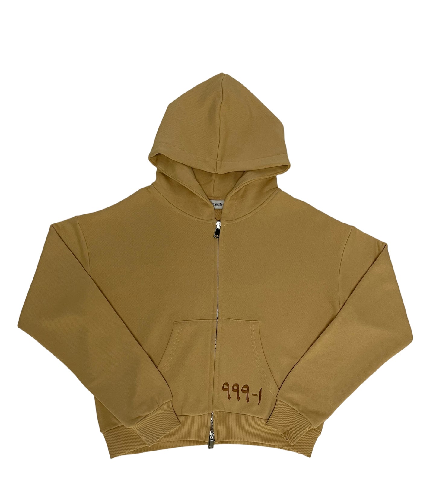 1-999 Zip Hoodie Beige