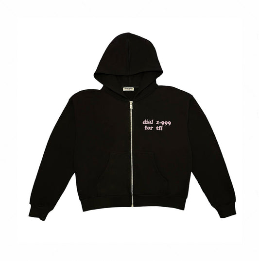 1-999 Zip Hoodie Black