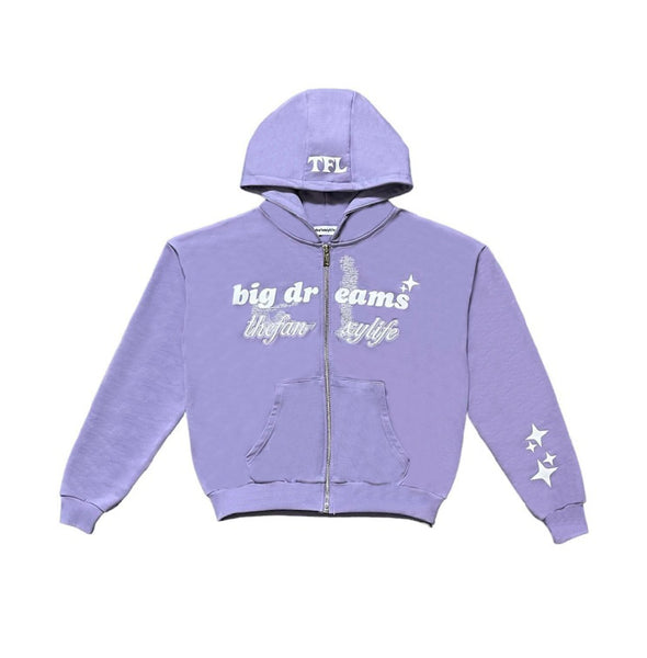 big purple hoodie